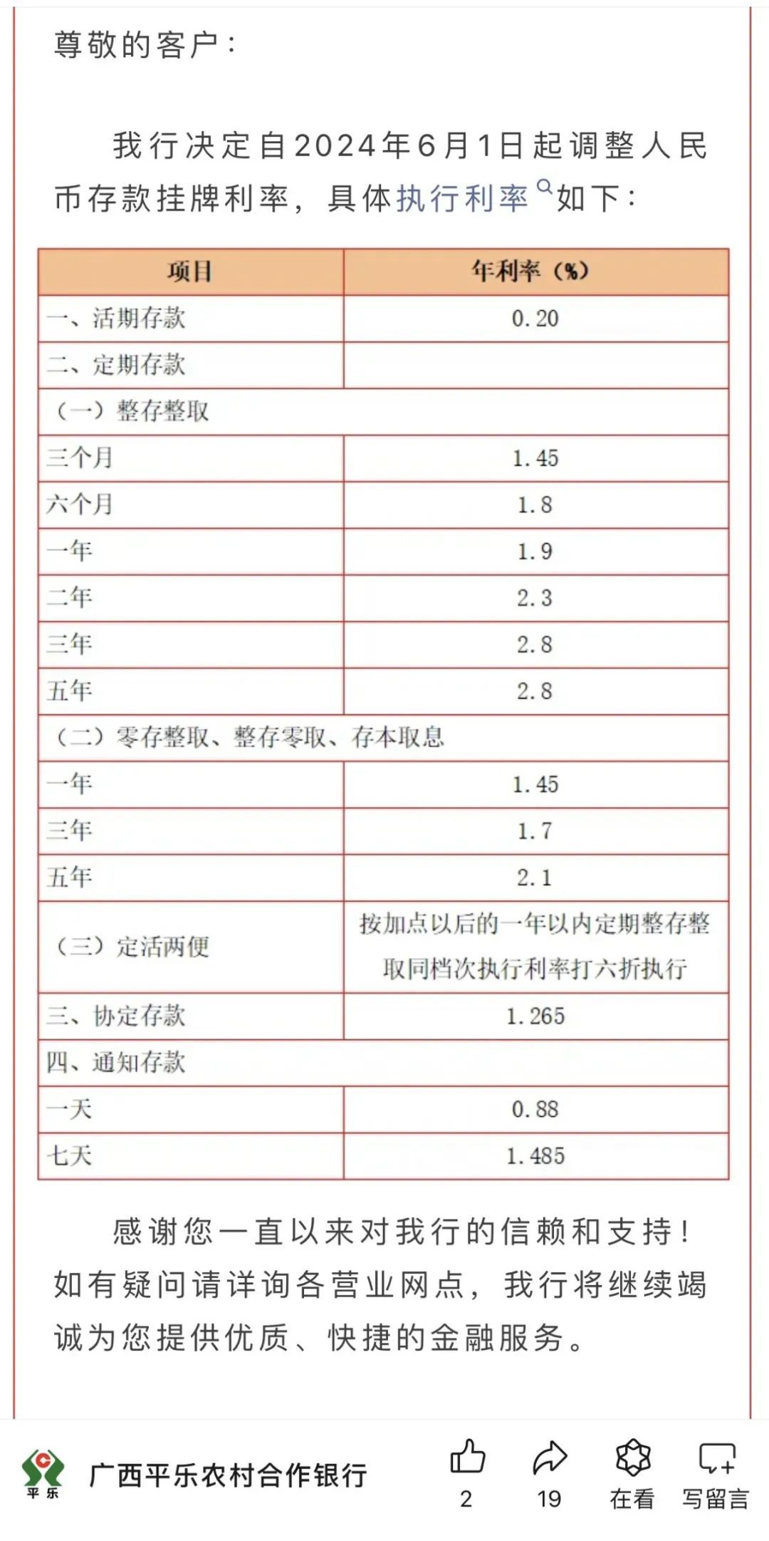 部分存款利率重回2％时代，影响与挑战_词语解释落实