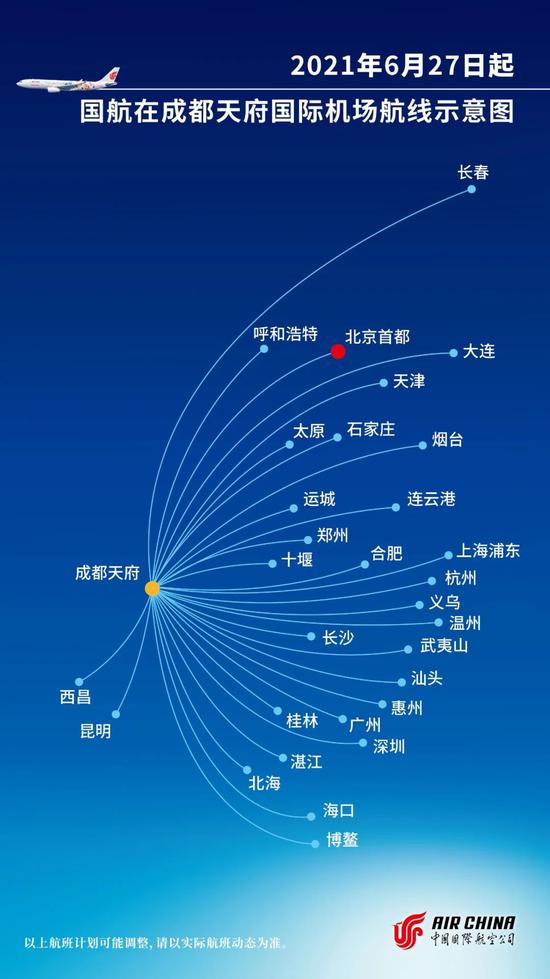 揭秘成都上空飞机航线图